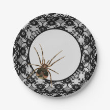 Vintage Creepe Spider Lace Halloween Gótico