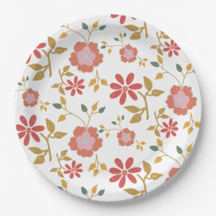 Plato De Papel Vintage Daisy Floral