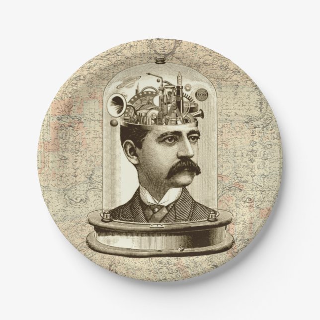 Plato De Papel Vintage de STEAMPUNK