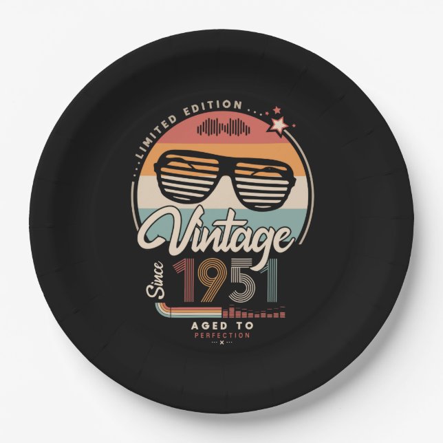 Plato De Papel Vintage desde 1951 (Anverso)