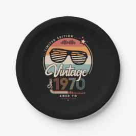 Plato De Papel Vintage desde 1970