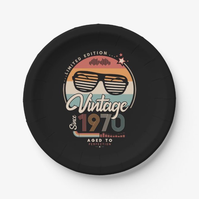 Plato De Papel Vintage desde 1970 (Anverso)