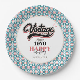 Plato De Papel Vintage desde 1970