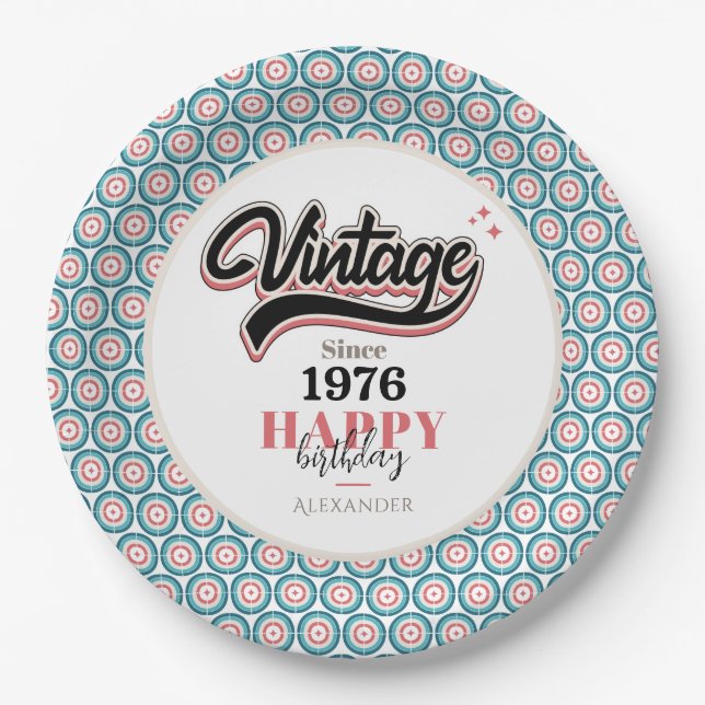 Plato De Papel Vintage desde 1976 (Anverso)