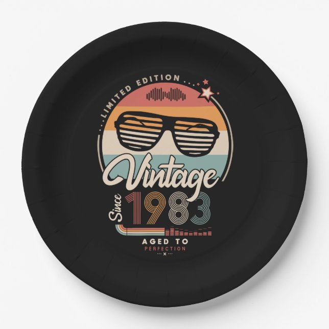 Plato De Papel Vintage desde 1983 (Anverso)