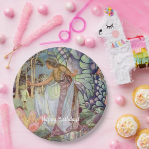 Plato De Papel Vintage Fairy