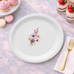 Plato De Papel Vintage Floral