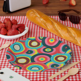 Plato De Papel Vintage geométrico de moda - Patrón moderno