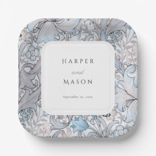 Plato De Papel Vintage Golden Lilies William Morris Boda