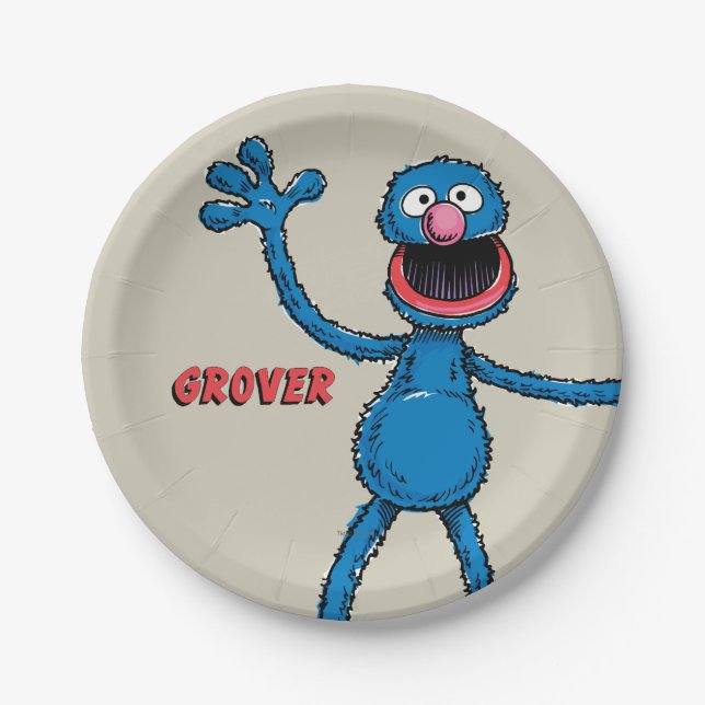 Plato De Papel Vintage Grover (Anverso)