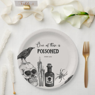 Plato De Papel Vintage Halloween Party Costuve Fiesta