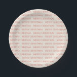 Plato De Papel Vintage Holiday Merry Christmas<br><div class="desc">Personalice el texto personalizado anterior. También puede cambiar el color de fondo. Puede encontrar elementos de coordinación adicionales en nuestra colección "Vintage Holiday Snowman".</div>