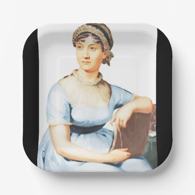 Plato De Papel Vintage Jane Austen Paper Plate (Anverso)