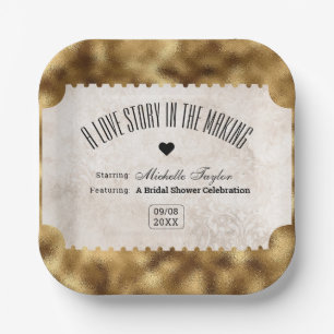 Plato De Papel Vintage Movie Ticket Bridal Date Ideas nocturnas