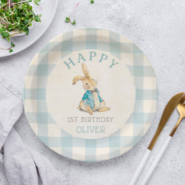 Plato De Papel Vintage Peter The Rabbit First Birday