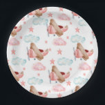 Plato De Papel Vintage Pink Airplane Pilot Birday Party<br><div class="desc">Placas de papel para la fiesta de cumpleaños del piloto del avión rosado vintage.</div>