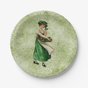 Plato De Papel Vintage St Patrick's Day Paper Plates
