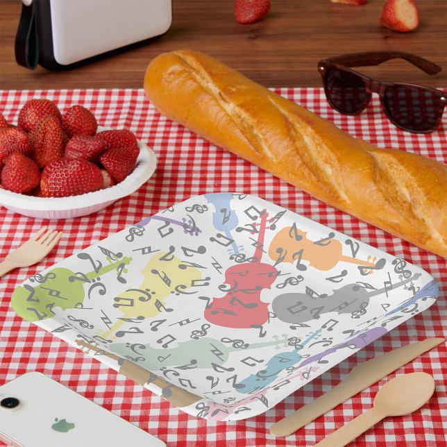 Plato De Papel Violaciones Y Notas Musicales (Subido por el creador)