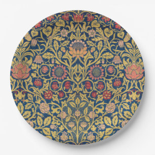 Plato De Papel Violeta brillante y Columbina (por William Morris)
