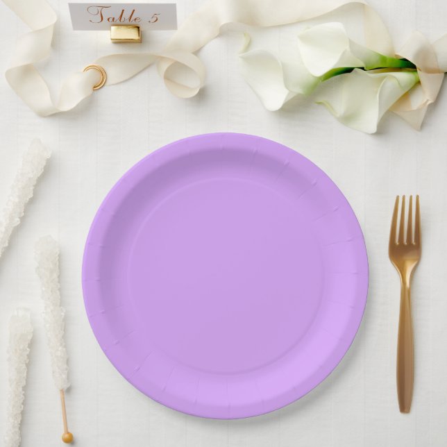 Plato De Papel Violeta claro (Boda)