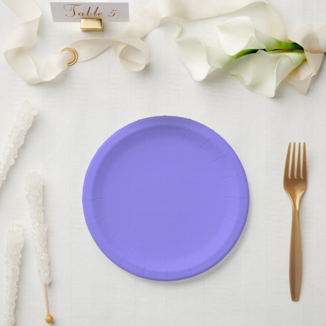 Plato De Papel Violeta pálido, color sólido, (Boda)