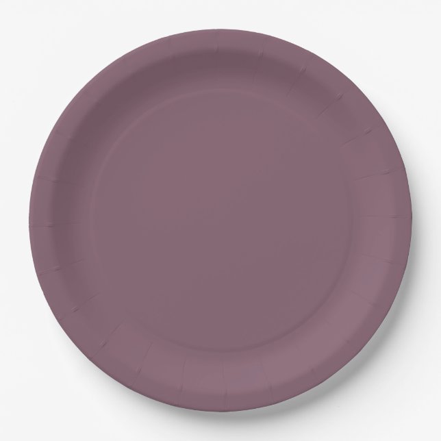 Plato De Papel violeta profundo. (Anverso)