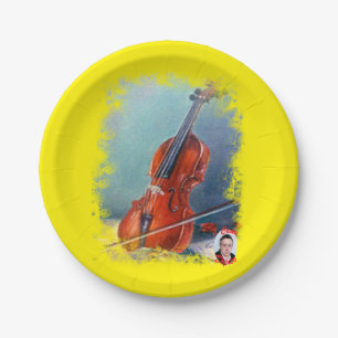 Plato De Papel Violín/Violin