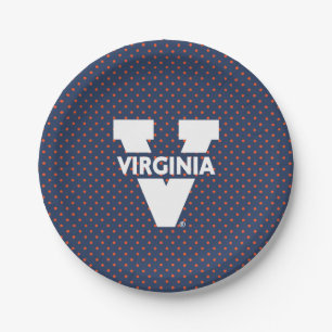 Plato De Papel Virginia Cavaliers Lunares