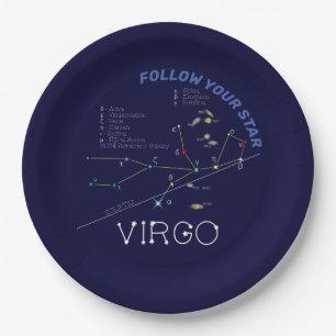 Plato De Papel Virgo de Constelación Zodiac