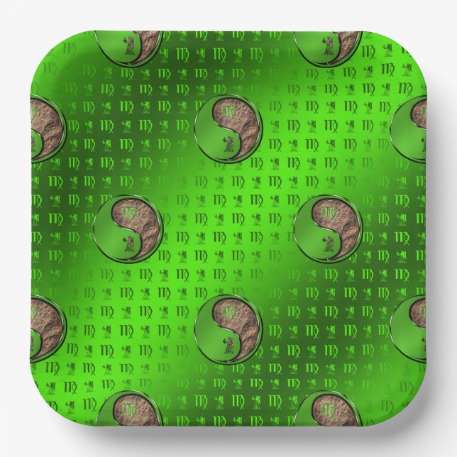 Plato De Papel Virgo el cosechador (Anverso)