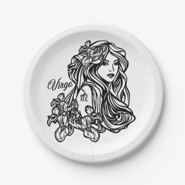 Plato De Papel Virgo La Virgen Zodiaco (Anverso)