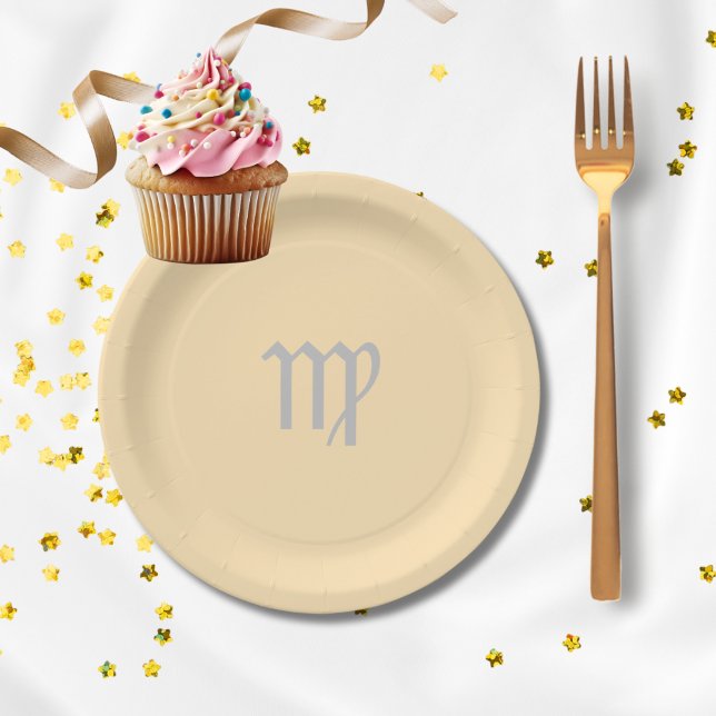 Plato De Papel Virgo Zodiac - Color de la piel (Subido por el creador)