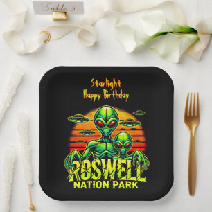 Plato De Papel Visite el sitio Alien Encounter Spot de Roswell!