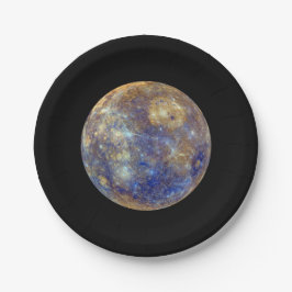 Plato De Papel Vista colorida del mercurio