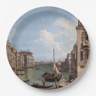 Plato De Papel Vista de Canaletto al Gran Canal
