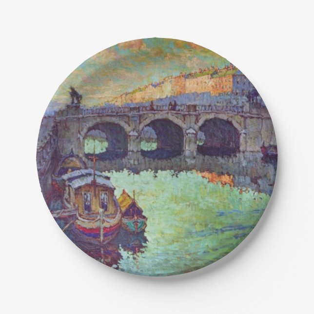 Plato De Papel Vista de San Petersburgo (ciudad rusa) (Anverso)