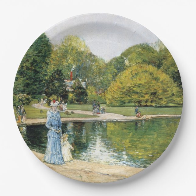 Plato De Papel Vista histórica de Central Park (Nueva York) (Anverso)