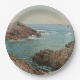 Plato De Papel Vistas al mar (paisaje costero) (mar)