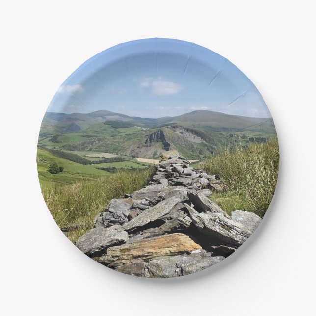 PLATO DE PAPEL VISTAS DE GALES (Anverso)