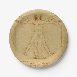 Plato De Papel Vitruviano de Leonardo Da Vinci