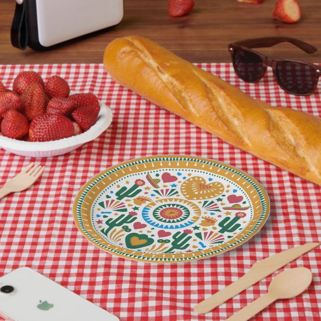 Plato De Papel Viva la Fiesta (Picnic)