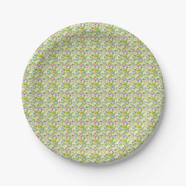 Plato De Papel Vivamos Como Flores (Anverso)
