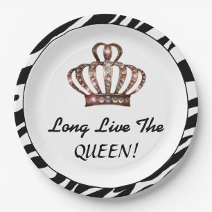 Plato De Papel ¡"Vive de largo la REINA! "