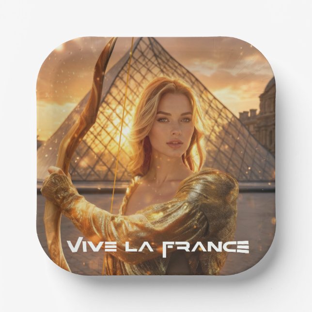 PLATO DE PAPEL VIVE LA FRANCE - PARIS (Anverso)