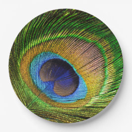 Plato De Papel Vivid Feather
