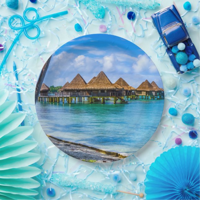 Plato De Papel Viviendo en el agua (Fiesta)