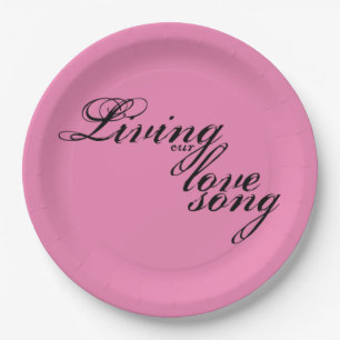 Plato De Papel Viviendo Nuestra Canción de Amor