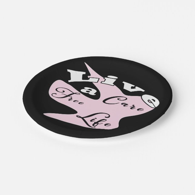 Plato De Papel Vivir una vida sin preocupaciones (Angular)