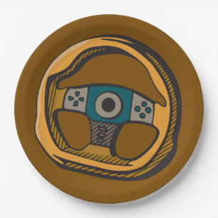 Plato De Papel Volante de Control de Carreras para Jugadores
