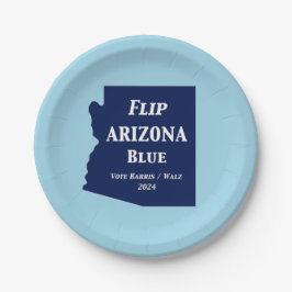 Plato De Papel Volcar Arizona azul en 2024